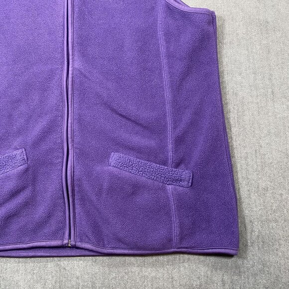 Jason Maxwell Womens Purple Fleece Vest Size Large Full Zip With Pockets - Picture 5 of 10